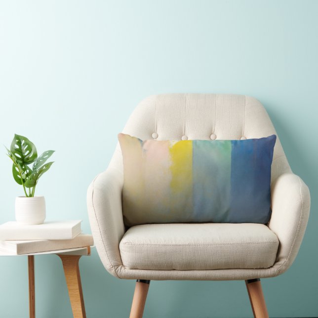 “Soft Stripes” – Colorful Design Lumbar Pillow (Chair)