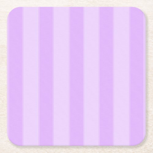 Soft Stripes _ Purple Square Paper Coaster