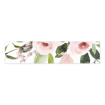 Soft Subtle Color Wash Blush Pink Floral Bunch Napkin Bands by YellowFebPaperie at Zazzle