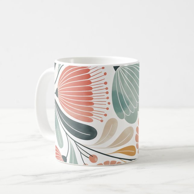 Soft Summer Floral  Coffee Mug (Front Left)
