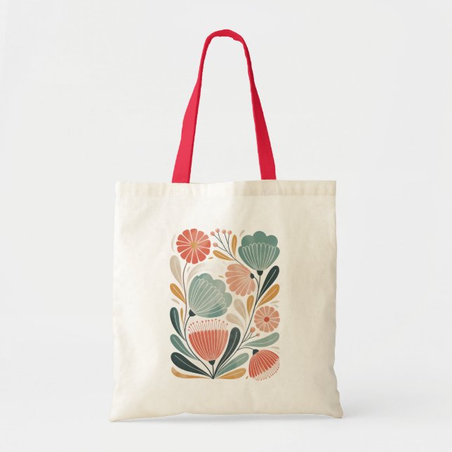  Soft Summer Floral Tote Bag (Front)