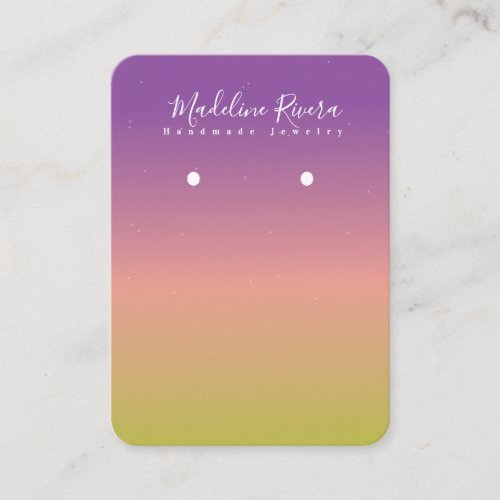 Soft Sun Gradient Handmade Earring Display Card