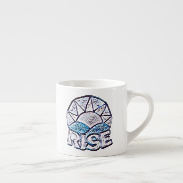 Soft Sun Rise ~ Uplifting Message Graphic Espresso Cup (Right)