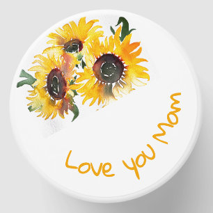 Soft sunflower watercolour mini candle favors