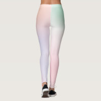 Soft Sunrise Ombre Pink Blue Leggings