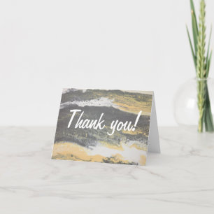 “Soft sunsets and pastel dreams” Letterpress Thank You Card