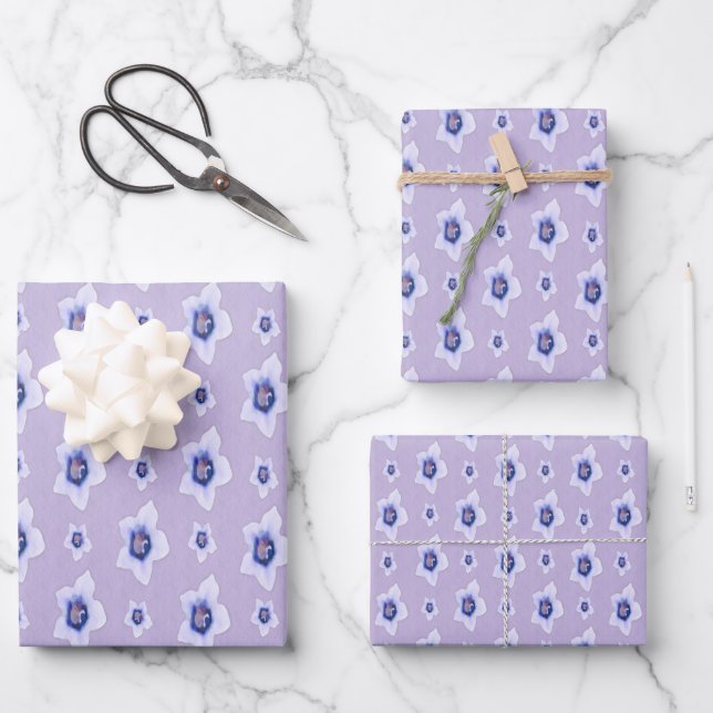 Soft Sweet Violets  Wrapping Paper Sheets (Front)