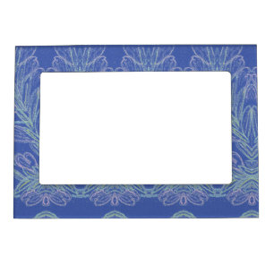 Soft Swirls Blue Magnetic Frame