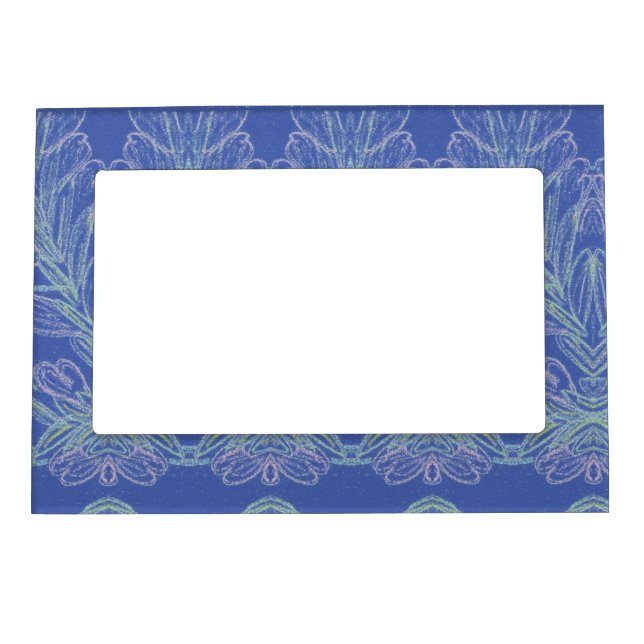 Soft Swirls Blue  Magnetic Frame (Front)