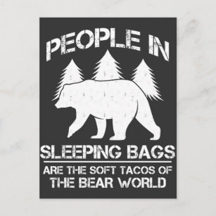 Soft Tacos of The Bear Camping Nature Camper Postcard