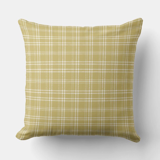 Soft Tan Throw Pillow (Front)