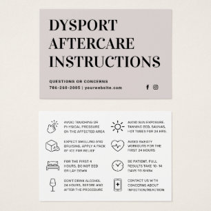 Soft Taupe Classic Dysport Aftercare Guide