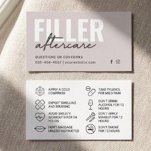 Soft Taupe Minimal Filler Aftercare Guide