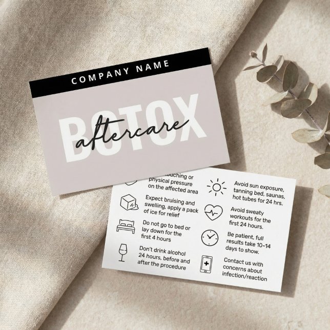 Soft Taupe Modern Botox Aftercare Guide (Creator Uploaded)
