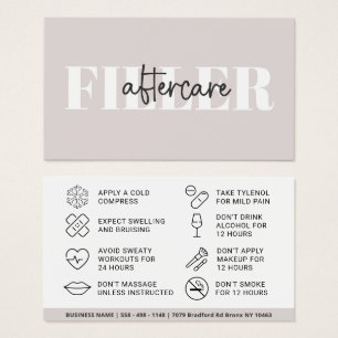 Soft Taupe Modern Filler Aftercare Guide