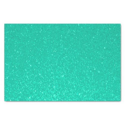 Soft Teal Blue Glitter Print Tissue Paper