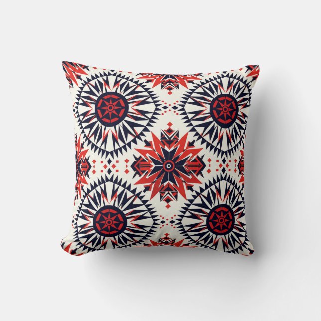 Soft Teal "Cosmic Interlock" Plush Throw Cushion 4 (Front)