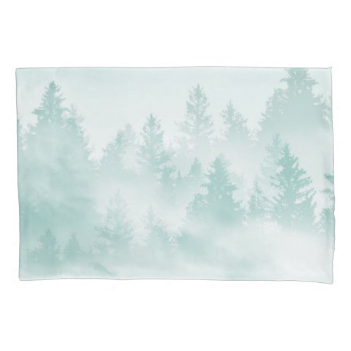 Soft Teal Green Forest Dream 1 decor art Pillow Case