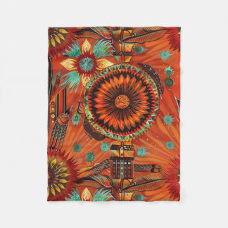 Soft Teal "Intricate Echoes" Cozy Fleece Blanket