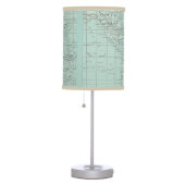 Soft Teal World Map Table Lamp (Right)