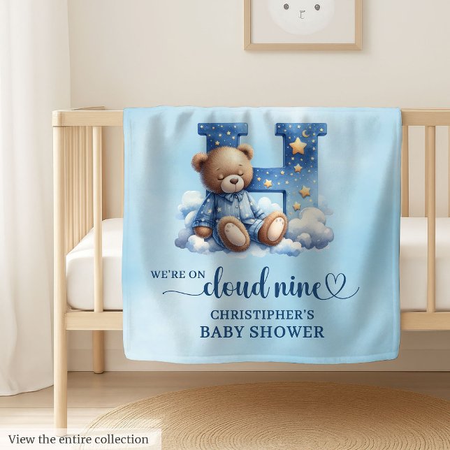 Soft Teddy Bear Blanket Letter H Cloud Nine Theme (Soft Teddy Bear Blanket Letter H Cloud Nine Theme)