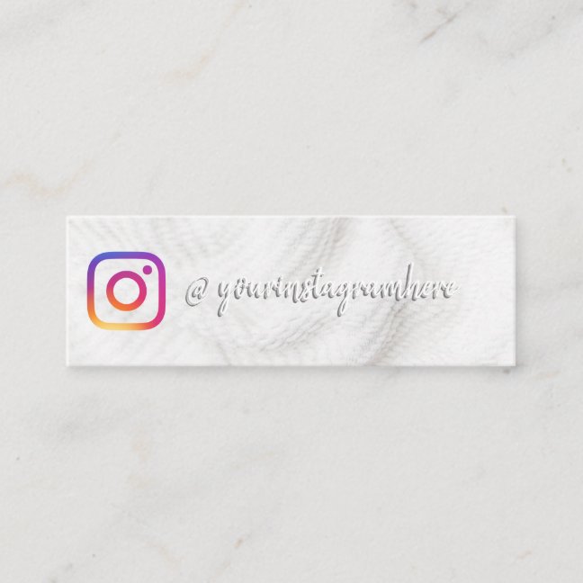 Soft Textile Texture Social Media Handle Mini Business Card