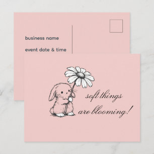 Soft Things Are Blooming Business Invitation Card