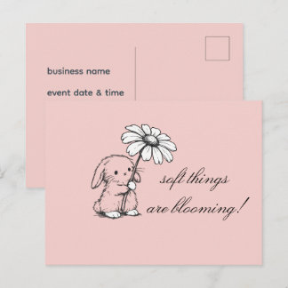 Soft Things Are Blooming Business Invitation Card
