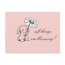 Soft Things Are Blooming Business Invitation Card