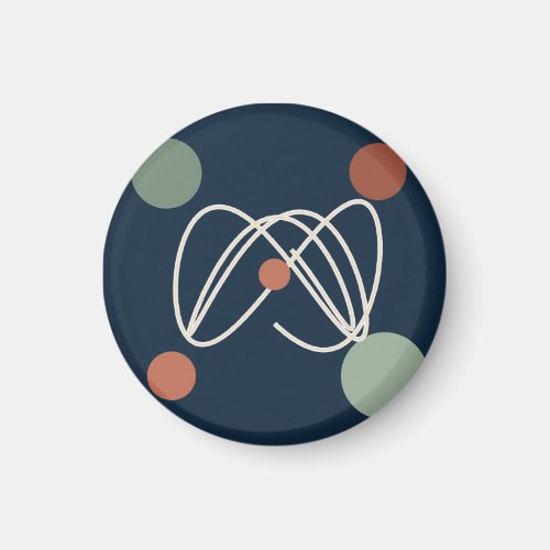 Soft thread loops on deep navy magnet