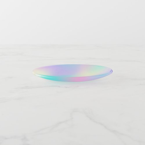 Soft tones iridescent holographic background trink trinket tray