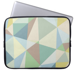 Soft Tones Modern Geometric Pattern Laptop Sleeve