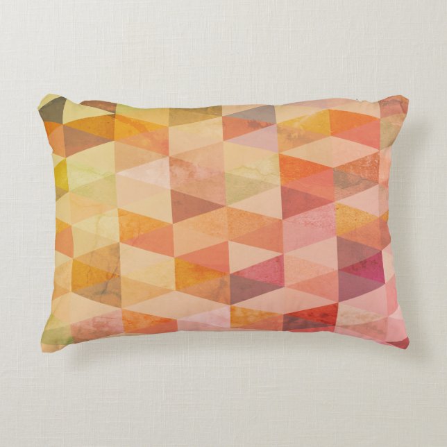Soft Triangle Geometric Pattern Accent Pillow (Front)