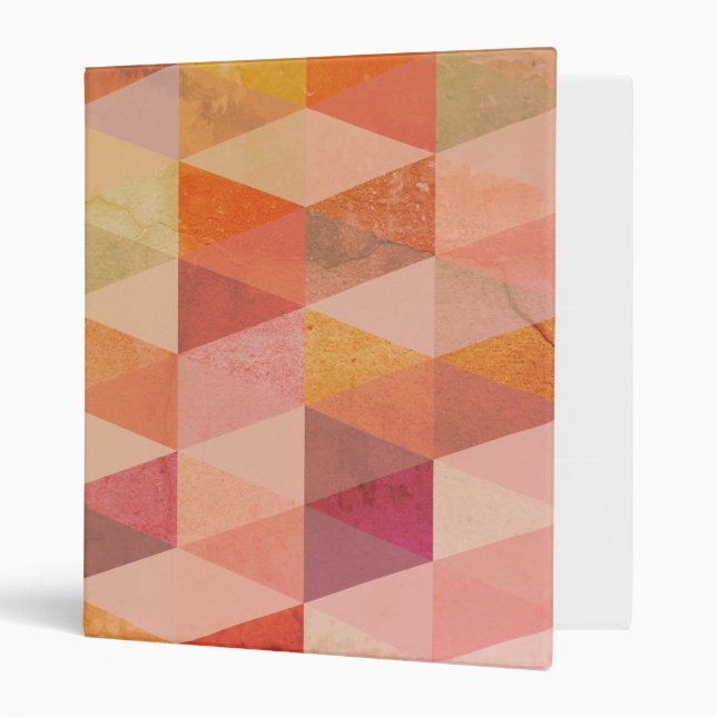 Soft Triangle Geometric Pattern Binder (Front/Inside)