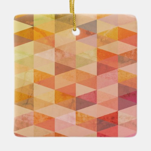 Soft Triangle Geometric Pattern Ceramic Ornament