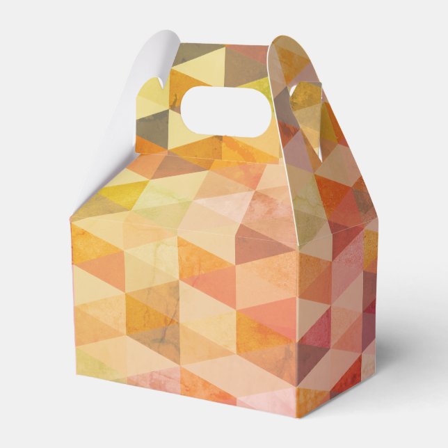 Soft Triangle Geometric Pattern Favor Boxes (Front Side)