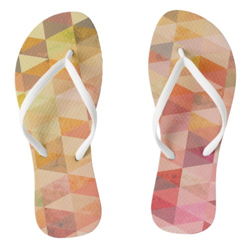 Soft Triangle Geometric Pattern Flip Flops