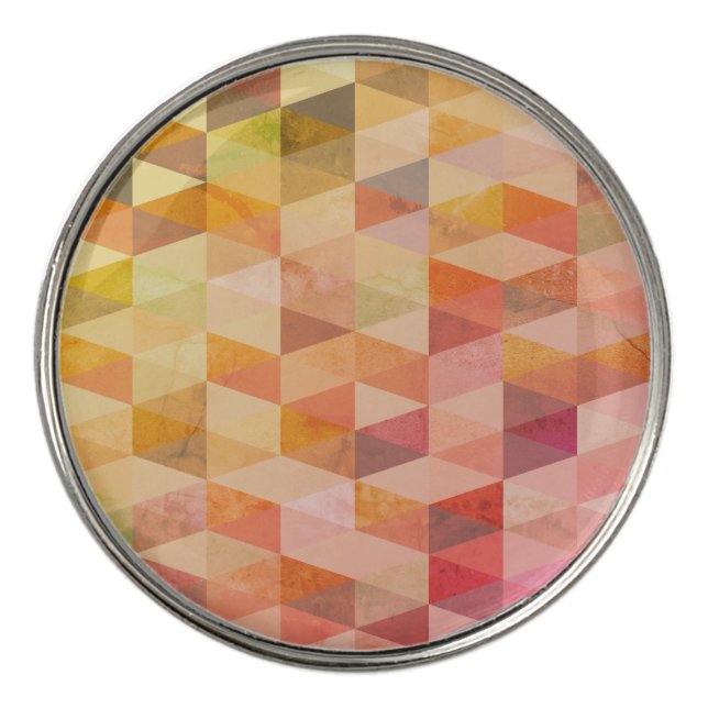 Soft Triangle Geometric Pattern Golf Ball Marker (Front)