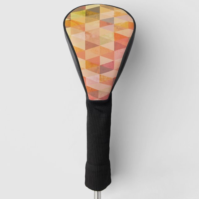 Soft Triangle Geometric Pattern Golf Head Cover (Front)