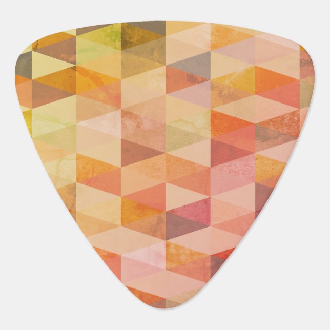 Soft Triangle Geometric Pattern Guitar Pick (Front)