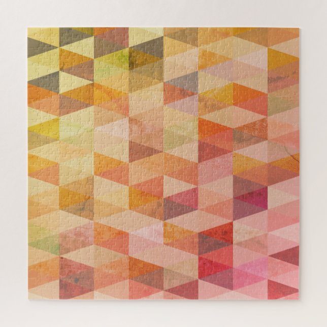 Soft Triangle Geometric Pattern Jigsaw Puzzle (Vertical)