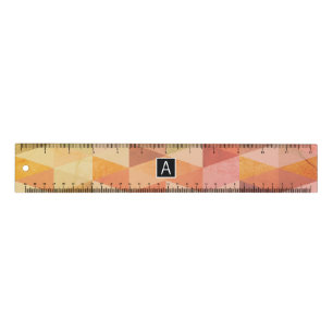 Soft Triangle Geometric Pattern   Monogrammed Ruler