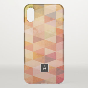 Soft Triangle Geometric Pattern   Monogrammed iPhone X Case