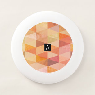 Soft Triangle Geometric Pattern   Monogrammed Wham-O Frisbee