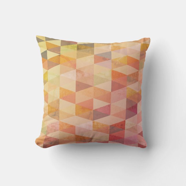 Soft Triangle Geometric Pattern Outdoor Pillow (Front)