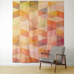 Soft Triangle Geometric Pattern Tapestry