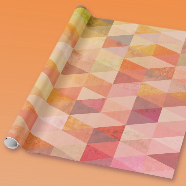Soft Triangle Geometric Pattern Wrapping Paper (Creator Uploaded)