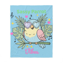 Soft Tropical "Sassy Parrot Vibes" Heart Sunglass