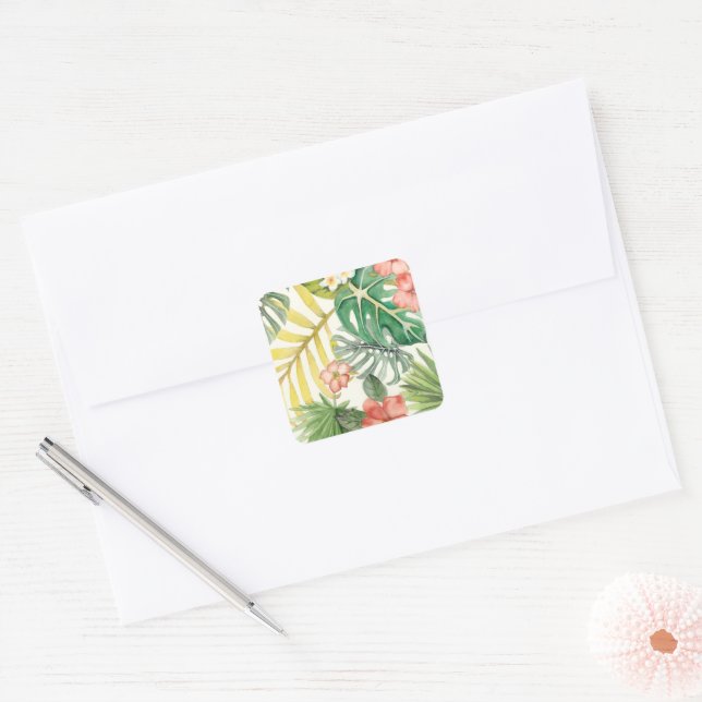 Soft Tropics Square Sticker (Envelope)