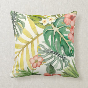 Soft Tropics Throw Pillow